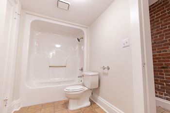 Large soaking tub in master bathroom